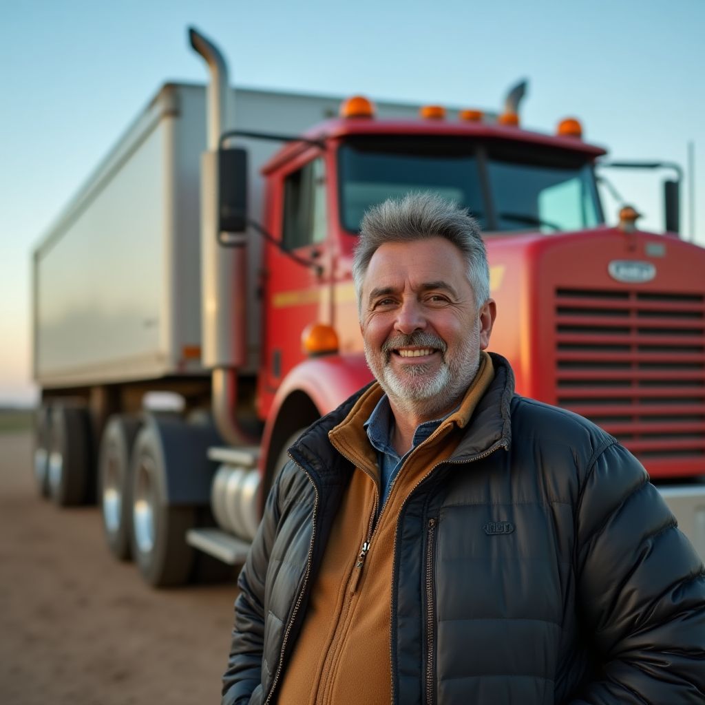 Camionero argentino satisfecho